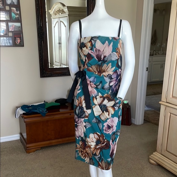 D&G by Dolce and Gabbana silk chiffon Blue Ruched Sheath Midi Dress for Cocktail - Picture 11 of 17